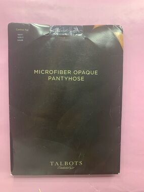 Talbots Navy Microfiber Opaque Pantyhose. Size C.